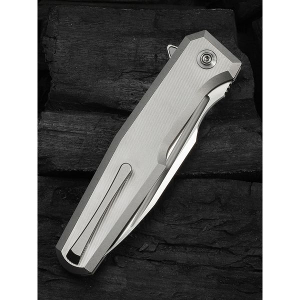Ніж складаний туристичний Weknife Dressytak (8.6 см) Bohler M390 / Titanium сірий