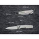 Ніж складаний туристичний Weknife Dressytak (8.6 см) Bohler M390 / Titanium сірий