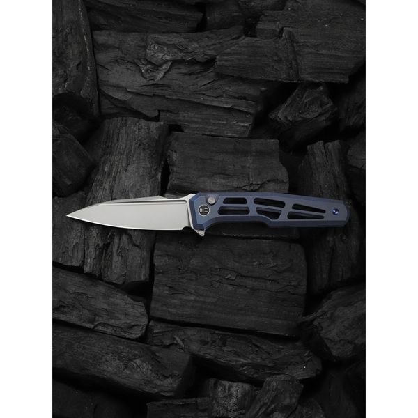Ніж складаний туристичний Weknife Dressytak (8.6 см) Bohler M390 / Titanium синій 75384 фото