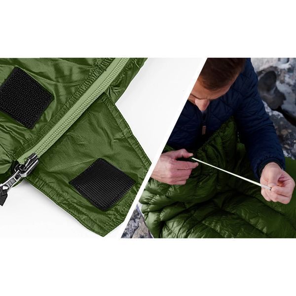 Спальний мішок з натуральним пухом Naturehike CWM295 CNK2300SD013, зелений