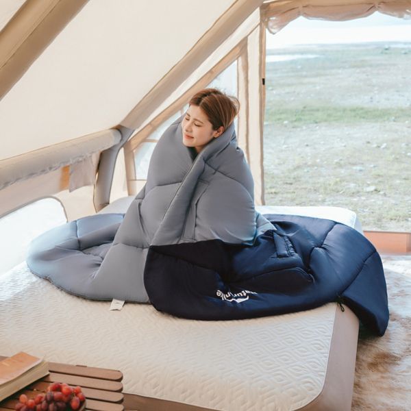 Спальник з капюшоном Naturehike Sunny Day PL02 U250 CNK2550WS028, (8,5&deg;C), правий, коричнево-зелений 1-71374-2 фото