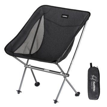 Стілець складаний Naturehike Stellaluna L04 CNK2450JJ015, розмір M, алюміній, чорний