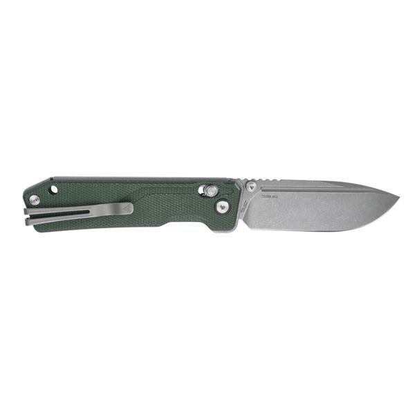 Ніж складаний туристичний SRM Rubik 7228B-MG (8.7 см) 14C28N / Micarta зелений