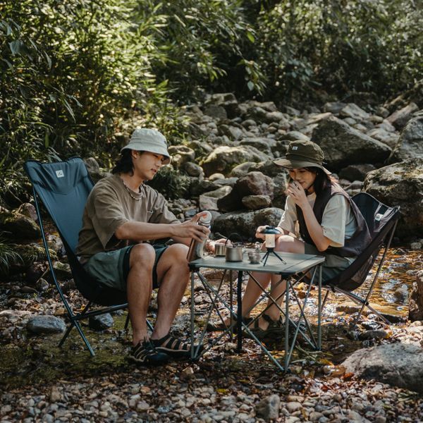 Стілець складаний ультралегкий Naturehike Stellaluna L04 CNK2450JJ015, розмір М, алюміній, сірий