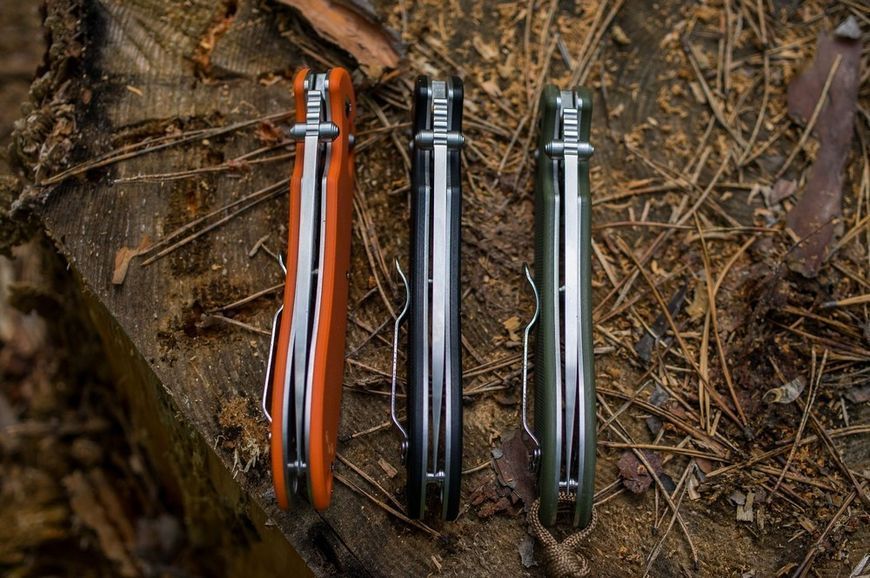 Ніж складаний туристичний Ganzo G740 (9.5 см) 440C / G10 чорний