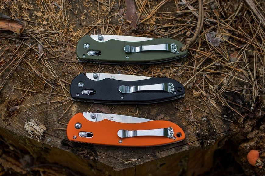 Ніж складаний туристичний Ganzo G740 (9.5 см) 440C / G10 чорний