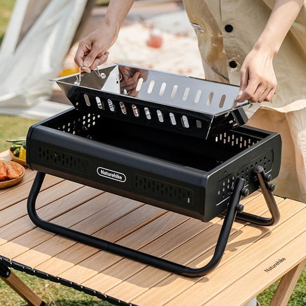 Гриль настільний туристичний Naturehike Misty CNK2650CF011, чорний 74716 фото