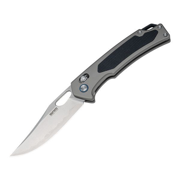 Ніж складаний туристичний SRM Retriever 9203-AK (9 см) 140Cr / G10 чорно-сірий 73114 фото