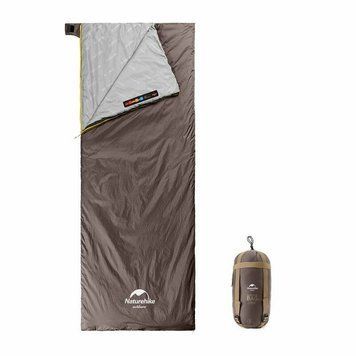Спальник надлегкий Naturehike Summer LW180 NH21MSD09 лівий, (15&deg;C), p-p XL, коричневий 65359 фото