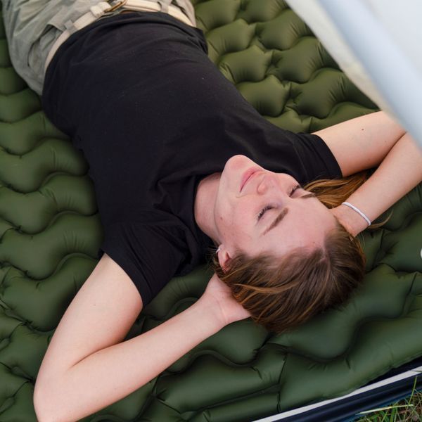 Матрац туристичний надувний одномісний Naturehike CNK2550WS019, 200х60х6.5 см, зелений, для кемпінгу із мішком для надування 71511 фото