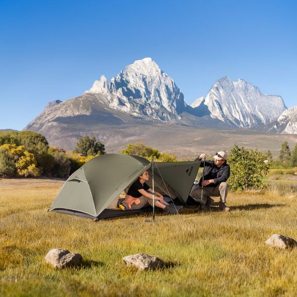 Намет надлегкий двомісний Naturehike Mongar Hiking Tent Pro CNK2550WS037, 20D, зелений 74461 фото