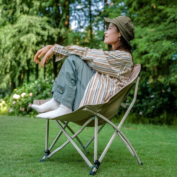 Стілець складаний Naturehike Stellaluna T04 CNK2550JJ022, вуглецева сталь, чорний