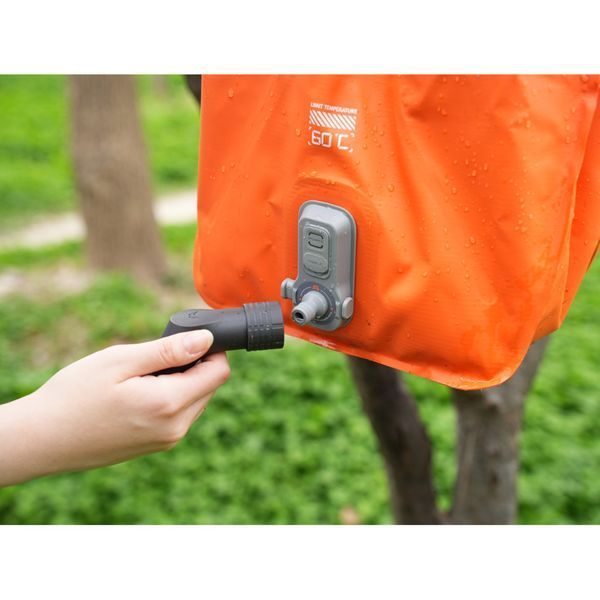 Душ портативний із ємністю та насосом Flextail Tiny Shower Bag, 20л, помаранчевий 70792 фото