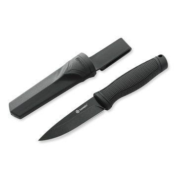 Ніж фіксований туристичний Ganzo G806BW (9.8 см) 8Cr14 / PP+TPR чорний з чохлом 72336 фото