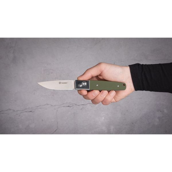 Ніж складаний туристичний Ganzo G7211 (8.5 см) 440C / G10 зелений