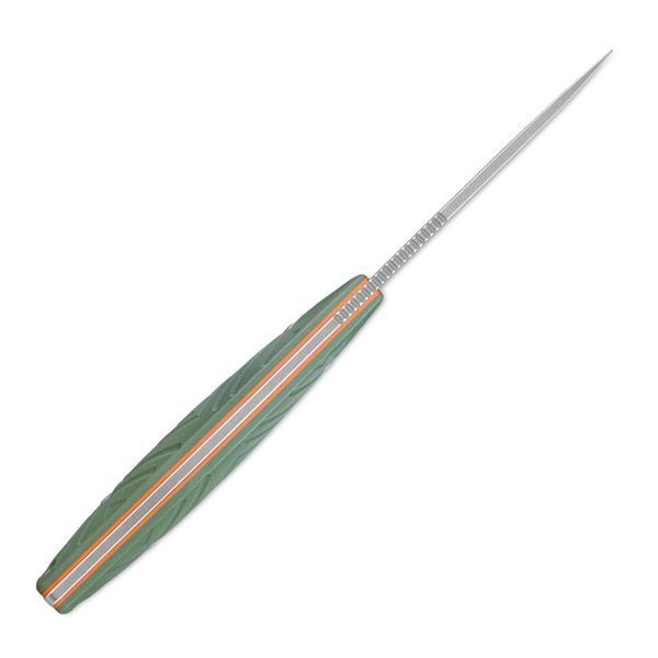 Ніж з чохлом туристичний SRM Fossa 605T-GP, (8.8 см) 14C28N / G10 зелений 75017 фото