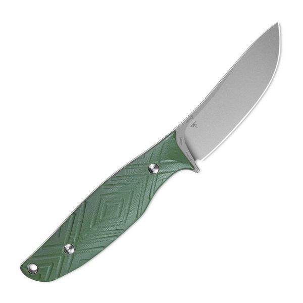 Ніж з чохлом туристичний SRM Fossa 605T-GP, (8.8 см) 14C28N / G10 зелений 75017 фото
