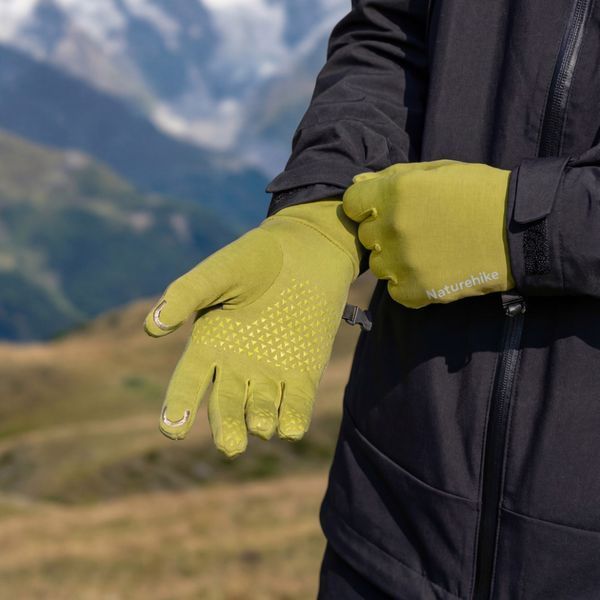 Рукавички туристичні вовняні Naturehike CYY2610FS010, L, чорний 75716 фото