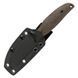 Ніж з чохлом туристичний SRM Fossa 605T-MW, (8.8 см) 14C28N / Micarta коричневий