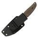 Ніж з чохлом туристичний SRM Fossa 605T-MW, (8.8 см) 14C28N / Micarta коричневий