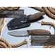 Ніж з чохлом туристичний SRM Fossa 605T-MW, (8.8 см) 14C28N / Micarta коричневий
