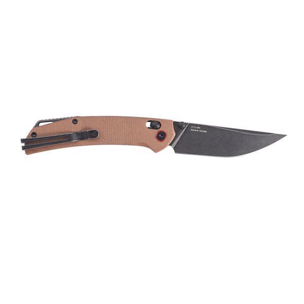 Ніж складаний туристичний SRM Asika 411L-MN (8.8 см) 14C28N / Micarta коричневий 72278 фото