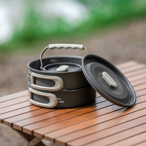 Набір посуду (2 каструлі, чайник, сковорідка) Naturehike CNK2450CF010, алюміній 70937 фото