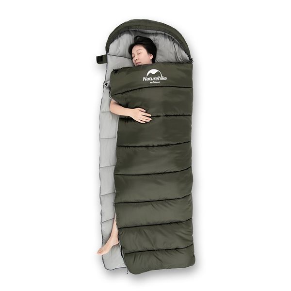 Спальник з капюшоном Naturehike U250S NH20MSD07, (0&deg;C), лівий, темно-зелений 65273 фото