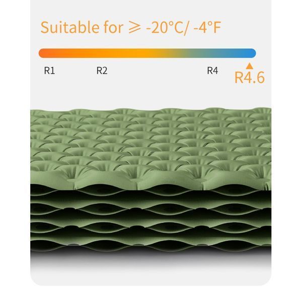 Матрац туристичний надувний одномісний Naturehike CNK2450WS014, надлегкий, 186х58х8 см, зелений із мішком для надування 1-68973-2 фото