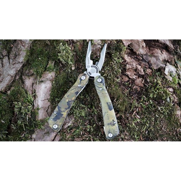 Мультитул Ganzo G107, (16.5 см) 22 функції, камуфляжний + біти та чохол