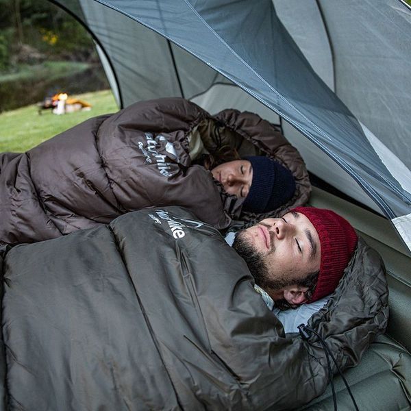 Спальник з капюшоном Naturehike U350S NH20MSD07, (-3&deg;C), лівий, коричневий