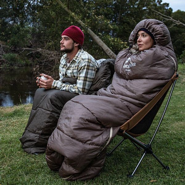 Спальник з капюшоном Naturehike U350 NH20MSD07, (1&deg;C), лівий, коричневий