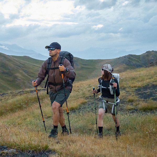 Комплект із трекінгових палиць карбонових телескопічних, 2 шт Naturehike CNK2550DS015, 61&ndash;135 см, зелений 75209 фото