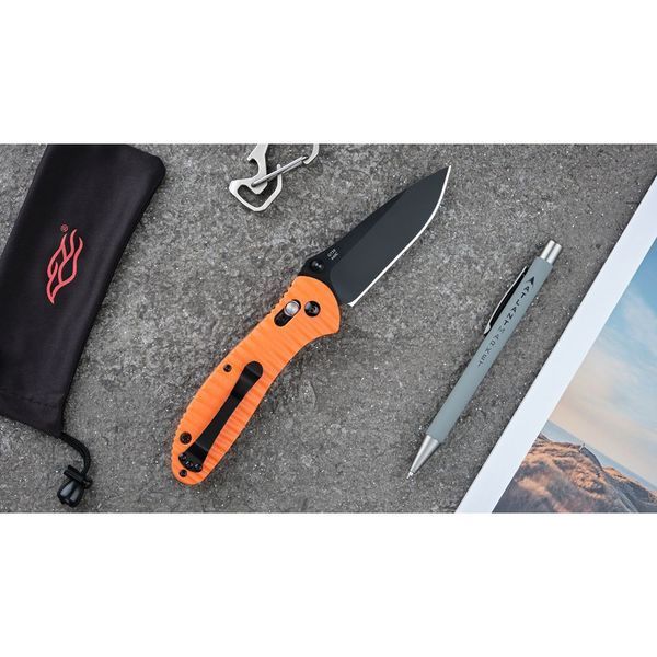 Ніж складаний туристичний Ganzo G7393P (8.7 см) 440C / G10 помаранчевий текстурований 44286 фото