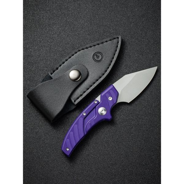 Ніж фіксований кишеньковий Civivi Typhoeus , (5.8 см) 14C28N / G10 фіолетовий з чохлом 66268 фото