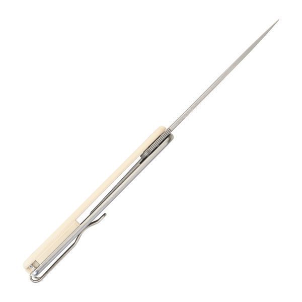 Ніж складаний туристичний SRM Palfrey 135L-GT (8.3 см) 14C28N / G10 білий