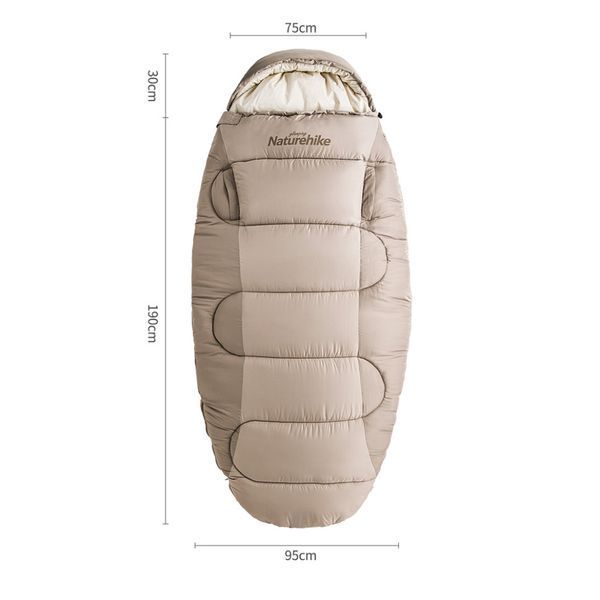 Спальний мішок овальний Naturehike PS300 CNK2350WS026, бежевий