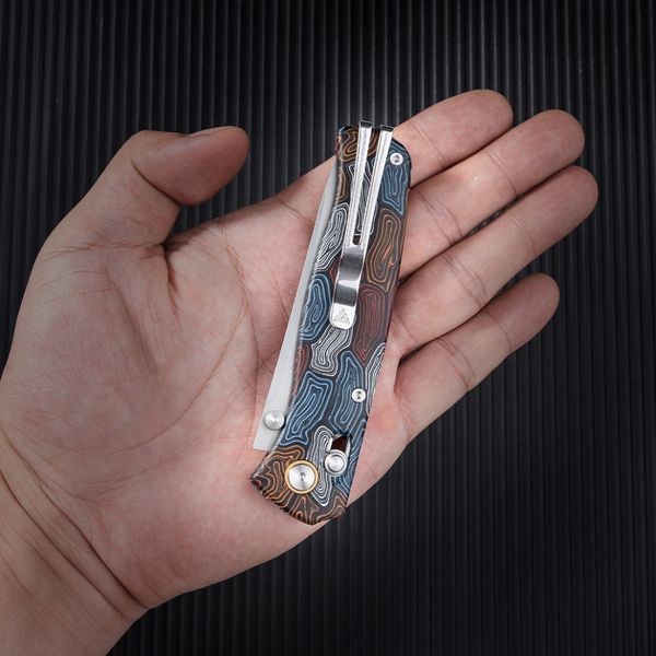 Ніж складаний туристичний SRM Medal 255L-GQ2 (8.2 см) 140Cr / G10 різнобарвний